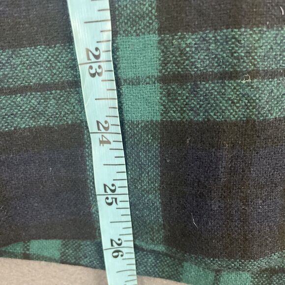 Lands End Wool Blend Tartan Plaid Pencil Classic Skirt Sz 12 Academia - Picture 3 of 5